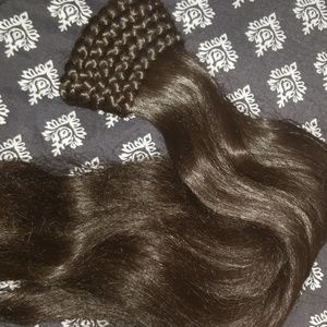 Dark brown large ponytail wig